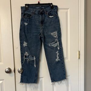 Old Navy Ripped Blue Boyfriend Jeans
